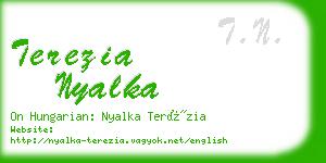 terezia nyalka business card